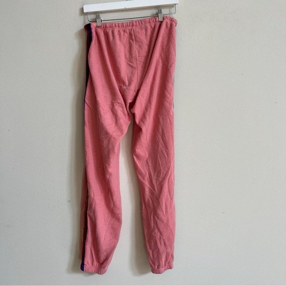 Aviator Nation Pink Velvet Stripe Sweatpants Joggers XL - Picture 7 of 7